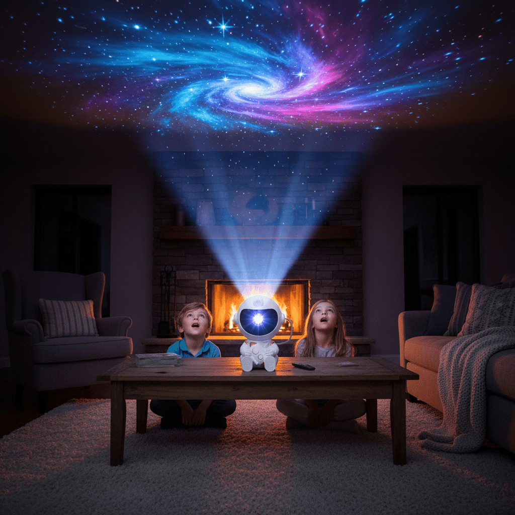 Astronaut Galaxy Projector Lamp – Star Night Light for Bedroom Kids Room Gaming Room - L&L Shop
