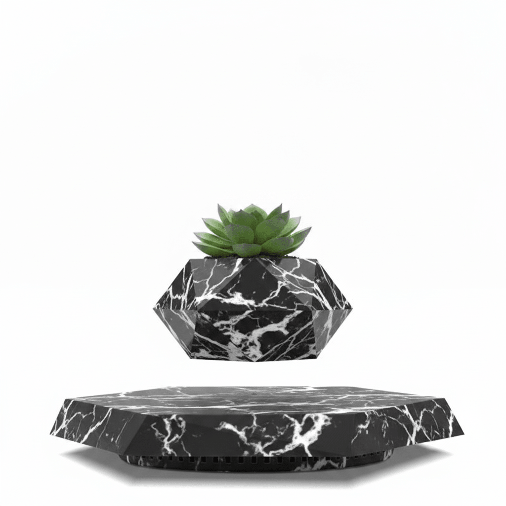 Magnetic Levitating Plant Pot – Floating Rotating Planter for Succulents, Bonsai & Air Plants, Home & Office Decor - L&L Shop