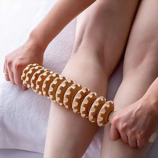 Wooden Body Roller Massager – 9 Rollers for Back, Legs & Arms - L&L Shop