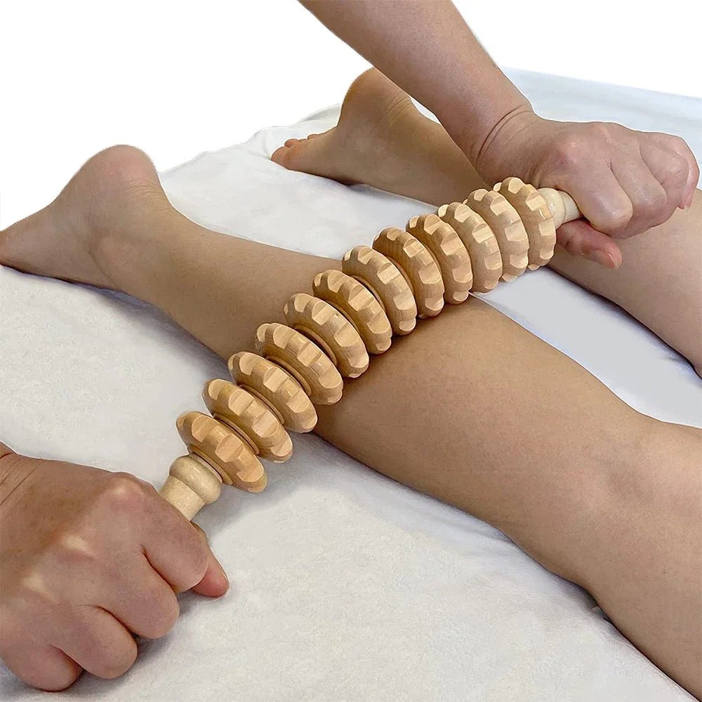 Wooden Body Roller Massager – 9 Rollers for Back, Legs & Arms - L&L Shop