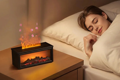 Fireplace Aroma Diffuser – Flame Effect Humidifier Essential Oil Diffuser for Bedroom Office - L&L Shop