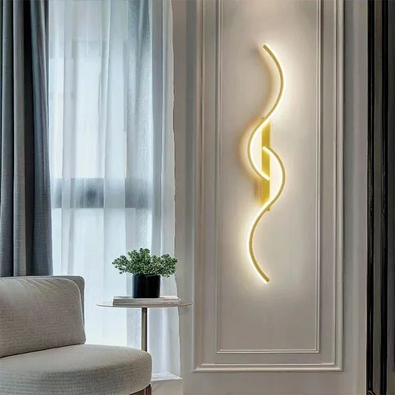 Minimalist LED Wall Lamp – Modern Strip Light for Bedroom Living Room Hallway Indoor - L&L Shop