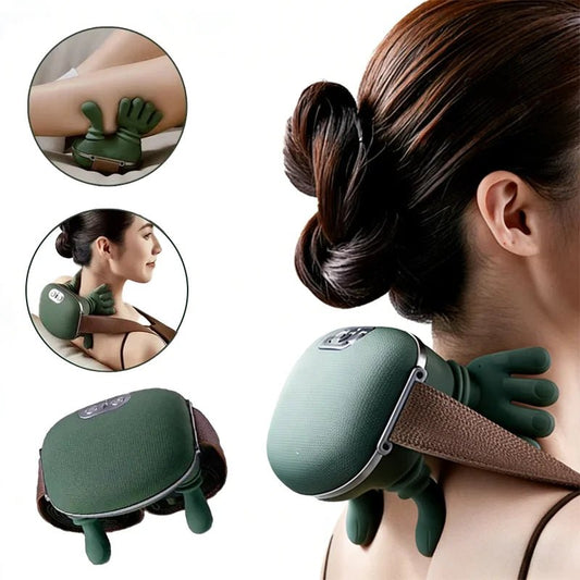 4D Kneading Neck & Shoulder Massager – Wireless Rechargeable, 70min Battery, Portable Deep Tissue Relief - L&L Shop