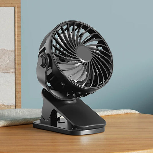 Portable Rechargeable Clip Fan with Night Light – 720° Rotatable USB Fan for Desk, Camping & Office - L&L Shop