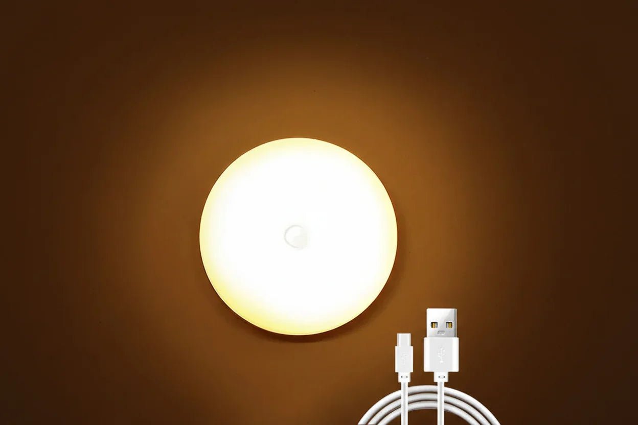 Motion Sensor LED Night Light USB Rechargeable – Wireless Cabinet Light for Kitchen Stairs - L&L Shop