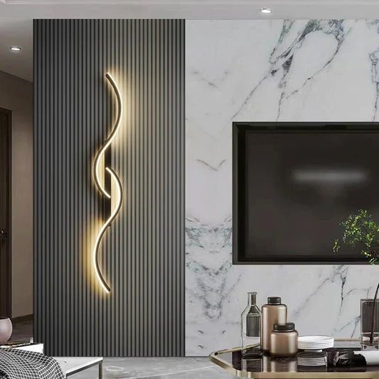 Minimalist LED Wall Lamp – Modern Strip Light for Bedroom Living Room Hallway Indoor - L&L Shop