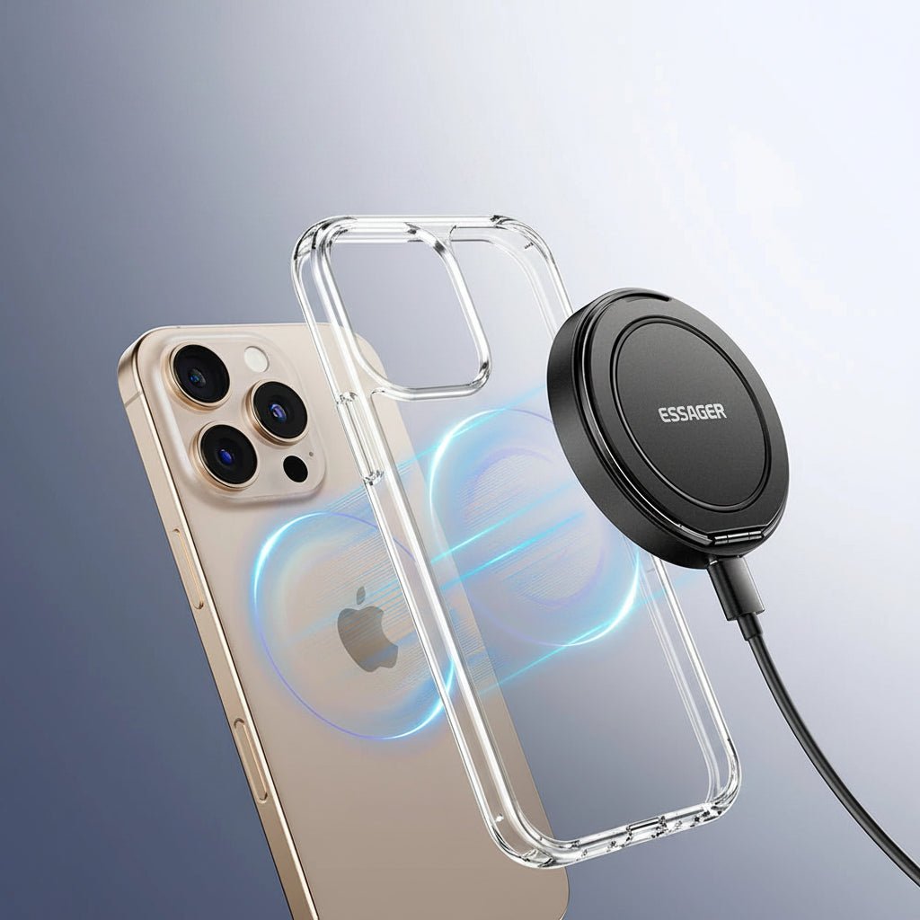 Essager Magnetic Wireless Charger with Holder – 15W Fast Charging for iPhone & AirPods - L&L Shop