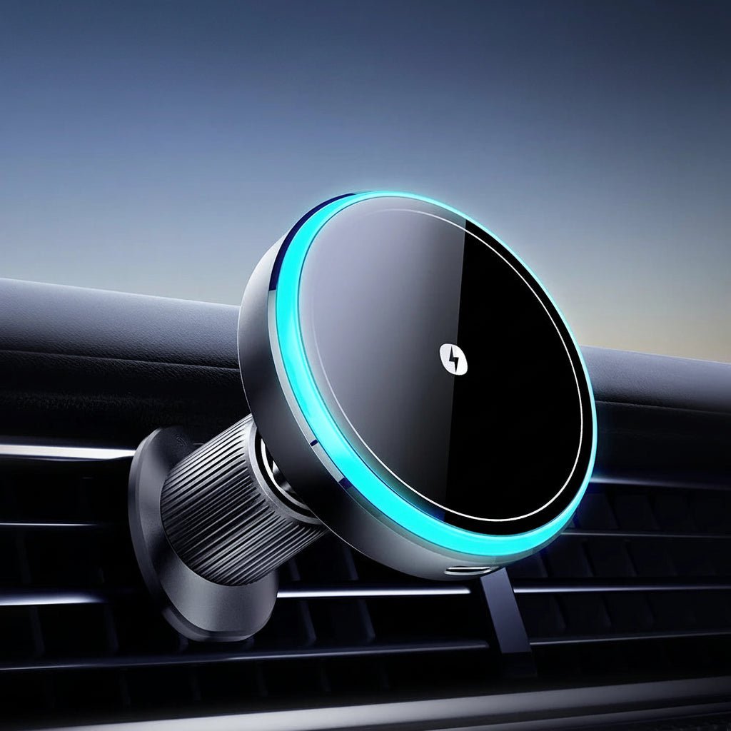 Essager Magnetic Wireless Car Charger & Phone Holder – 15W Fast Charging with RGB Light - L&L Shop