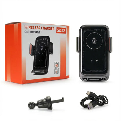 Smart Auto - Sensing Car Phone Holder – 15W Wireless Charger, One - Touch Release & 90° Rotation - L&L Shop
