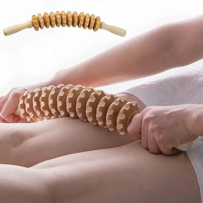 Wooden Body Roller Massager – 9 Rollers for Back, Legs & Arms - L&L Shop