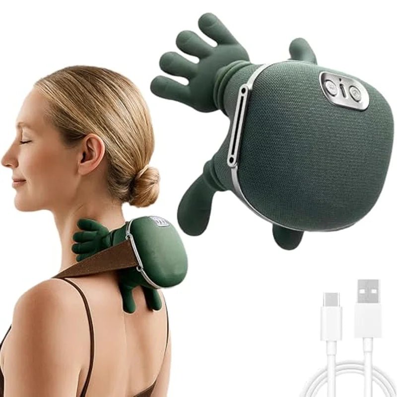 4D Kneading Neck & Shoulder Massager – Wireless Rechargeable, 70min Battery, Portable Deep Tissue Relief - L&L Shop