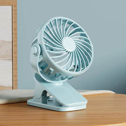 Portable Rechargeable Clip Fan with Night Light – 720° Rotatable USB Fan for Desk, Camping & Office - L&L Shop