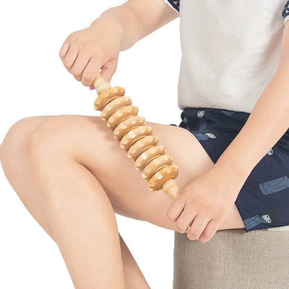 Wooden Body Roller Massager – 9 Rollers for Back, Legs & Arms - L&L Shop