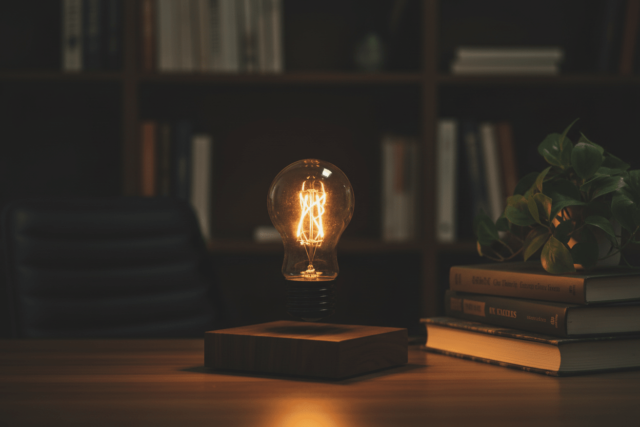 Levitating Moon Lamp – Floating Magnetic Night Light for Bedroom Desk Home Office Decor - L&L Shop