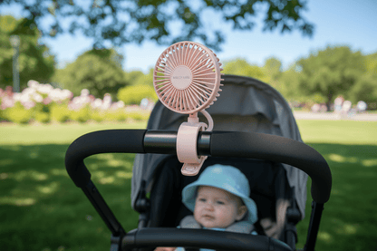 Portable Rechargeable Clip Fan with Night Light – 720° Rotatable USB Fan for Desk, Camping & Office - L&L Shop