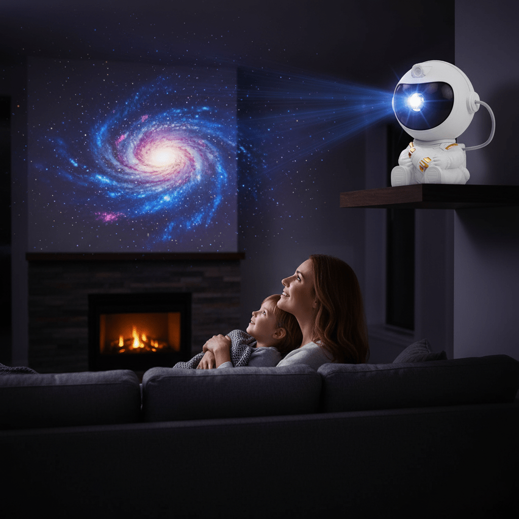 Astronaut Galaxy Projector Lamp – Star Night Light for Bedroom Kids Room Gaming Room - L&L Shop