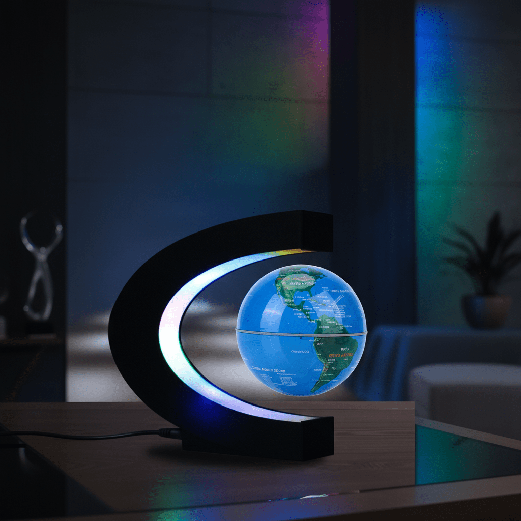 Magnetic Levitation Globe with LED – Floating World Map Lamp, Unique Home Decor & Gift - L&L Shop