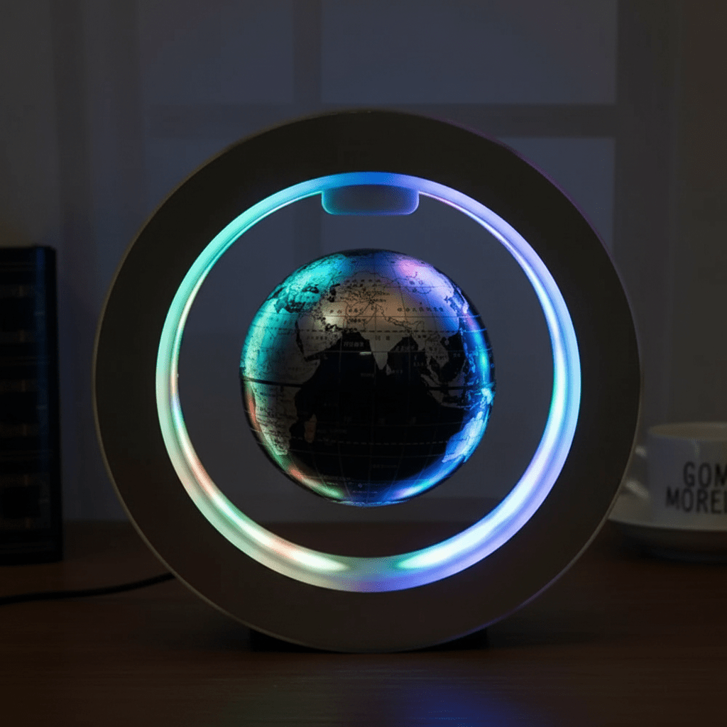 Magnetic Levitation Globe with Multicolor LED – Floating World Map Lamp, Home & Office Decor Gift - L&L Shop
