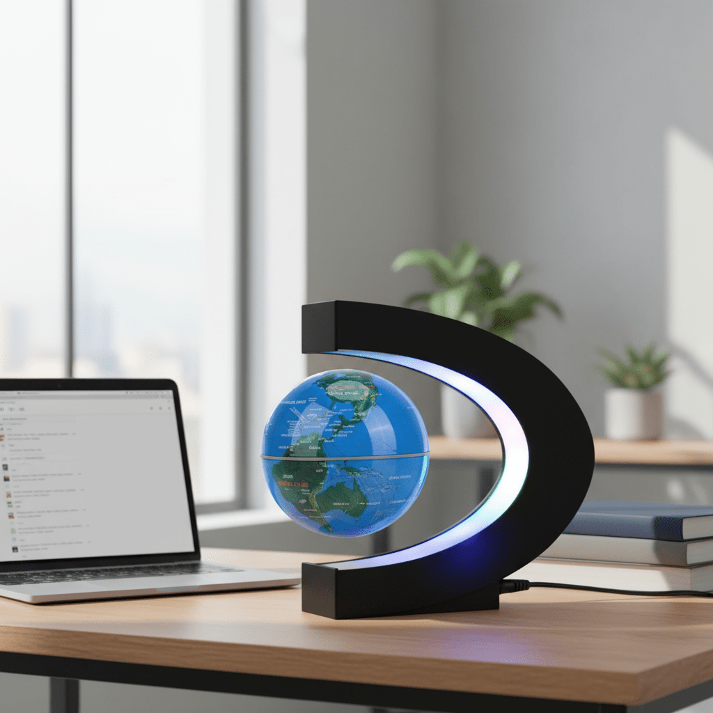 Magnetic Levitation Globe with LED – Floating World Map Lamp, Unique Home Decor & Gift - L&L Shop
