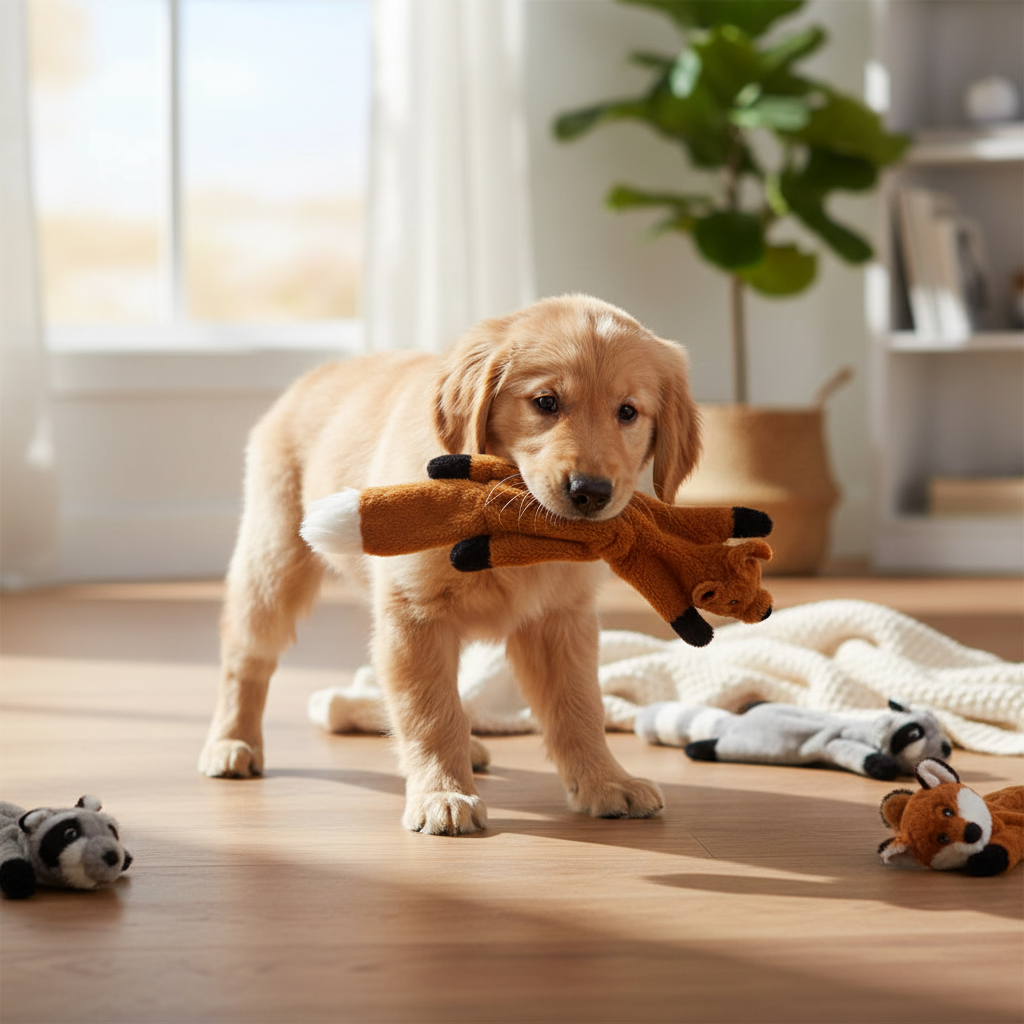 Squeaky Plush Dog Toy