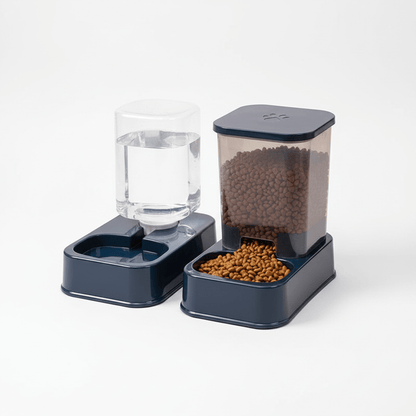 Automatic Pet Feeder and Water Dispenser Set – Gravity Food Water Bowl for Cats Dogs - L&L Shop
