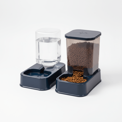 Automatic Pet Feeder and Water Dispenser Set – Gravity Food Water Bowl for Cats Dogs - L&L Shop