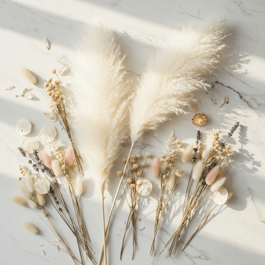 White Pampas Grass Bouquet - L&L Shop