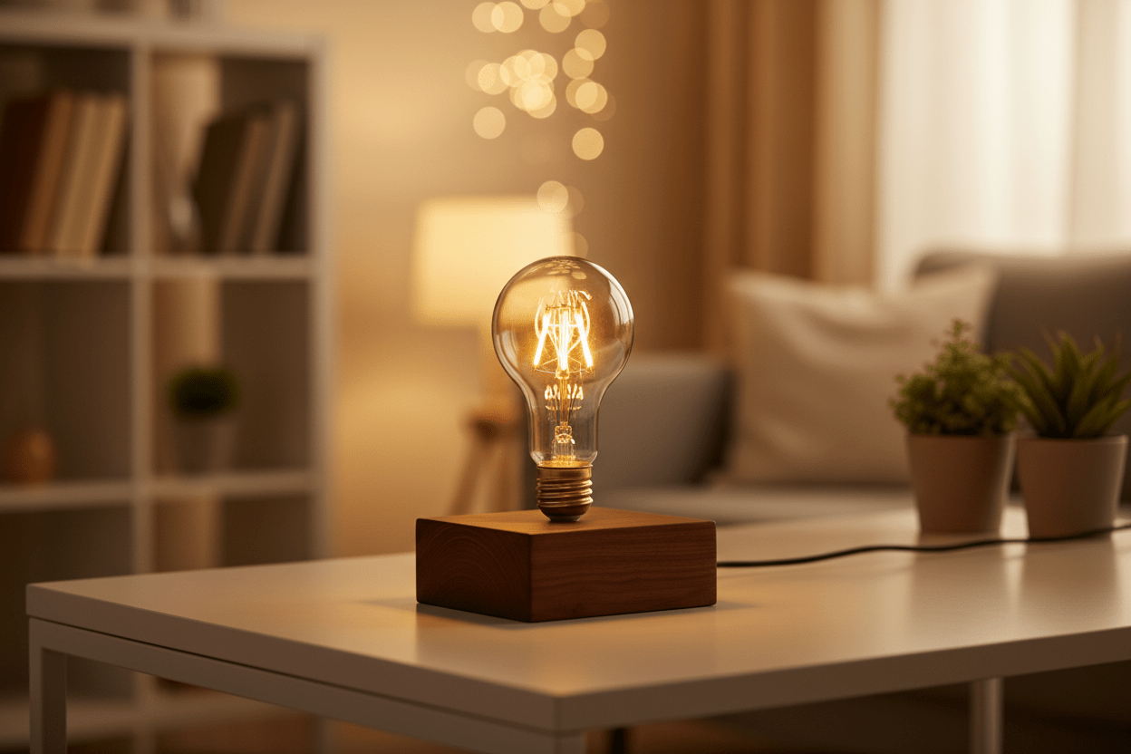 Levitating Moon Lamp – Floating Magnetic Night Light for Bedroom Desk Home Office Decor - L&L Shop