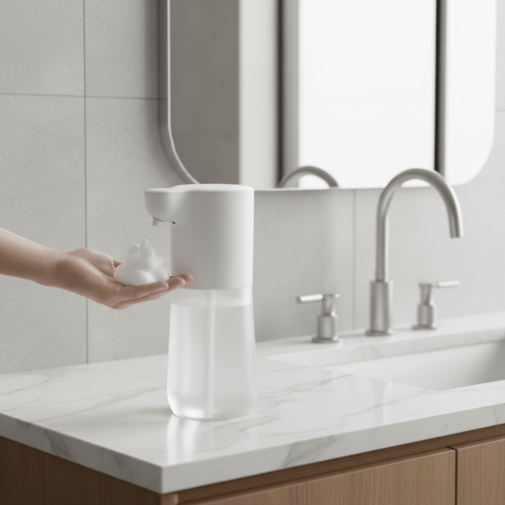 Automatic Soap Dispenser – Touchless Foam Dispenser 350ml USB Rechargeable for Bathroom Kitchen - L&L Shop