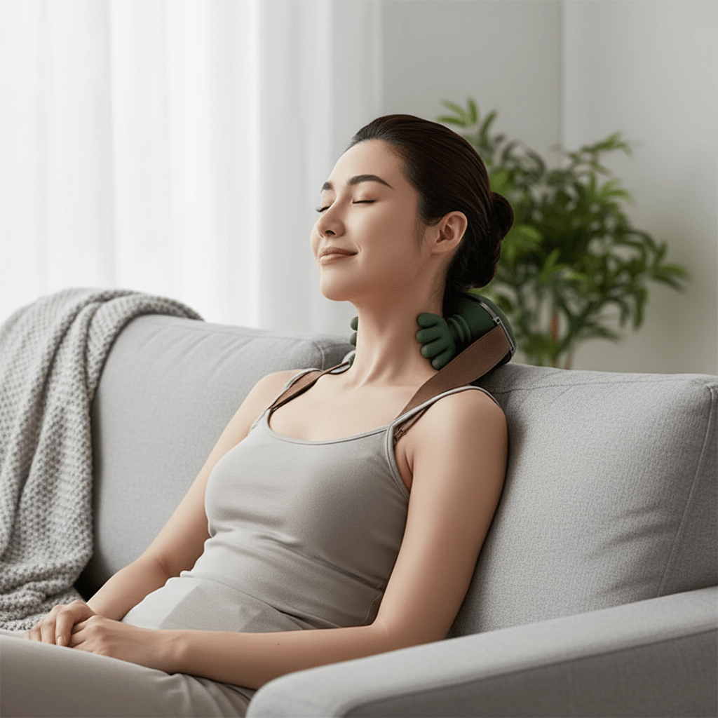 4D Kneading Neck & Shoulder Massager – Wireless Rechargeable, 70min Battery, Portable Deep Tissue Relief - L&L Shop