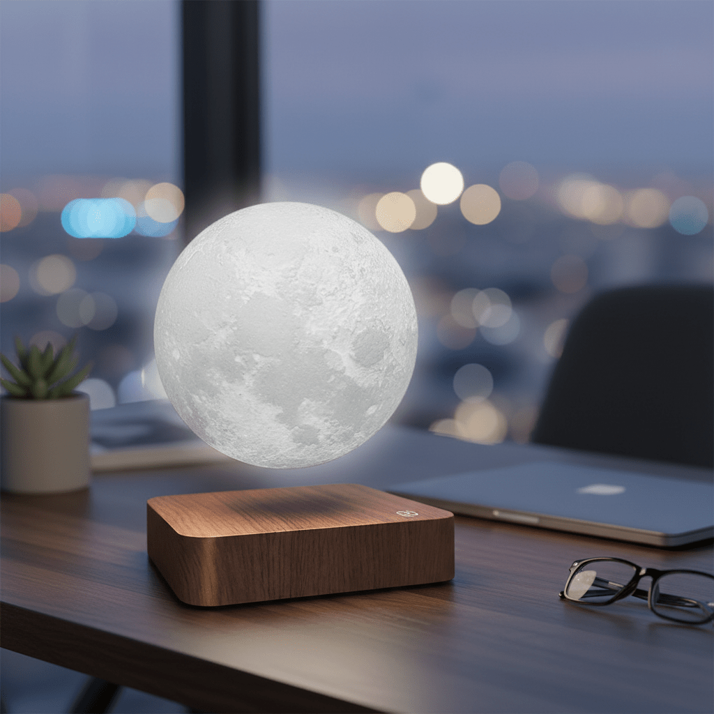 Levitating Moon Lamp – Floating Magnetic Night Light for Bedroom Desk Home Office Decor - L&L Shop