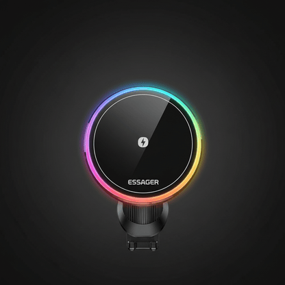 Essager Magnetic Wireless Car Charger & Phone Holder – 15W Fast Charging with RGB Light - L&L Shop