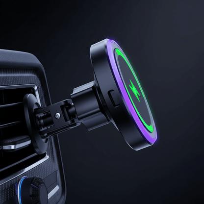 Essager Magnetic Wireless Car Charger & Phone Holder – 15W Fast Charging with RGB Light - L&L Shop