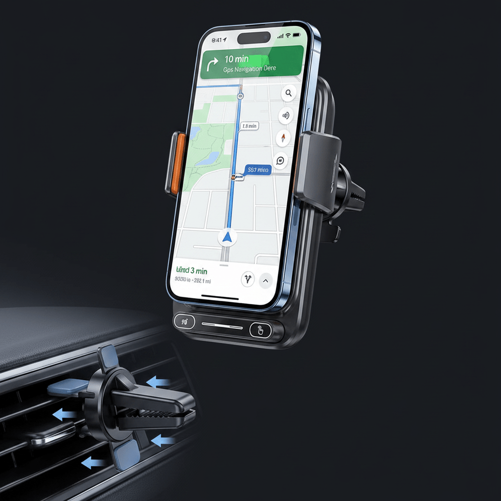 Smart Auto - Sensing Car Phone Holder – 15W Wireless Charger, One - Touch Release & 90° Rotation - L&L Shop