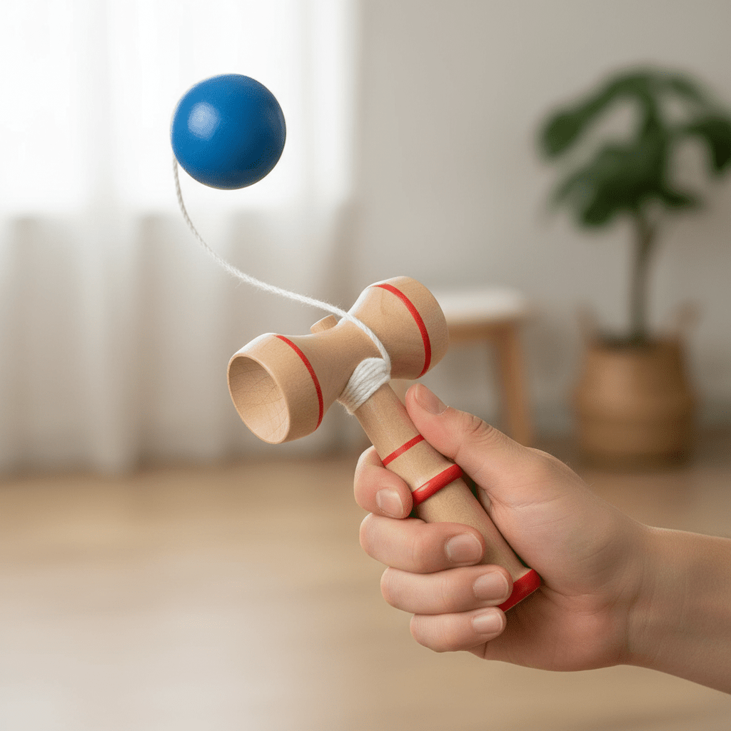 Wooden Kendama Ball Game – Japanese Traditional Skill Toy for Adults & Kids - L&L Shop