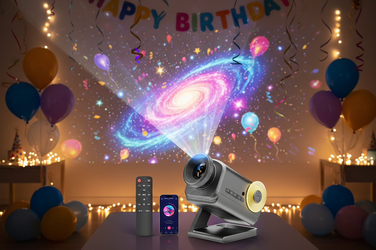 Aurora Lighting 3D Galaxy Projector – 60 Scene Night Light with Bluetooth Speaker - L&L Shop