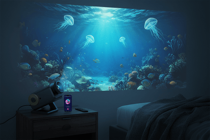 Aurora Lighting 3D Galaxy Projector – 60 Scene Night Light with Bluetooth Speaker - L&L Shop