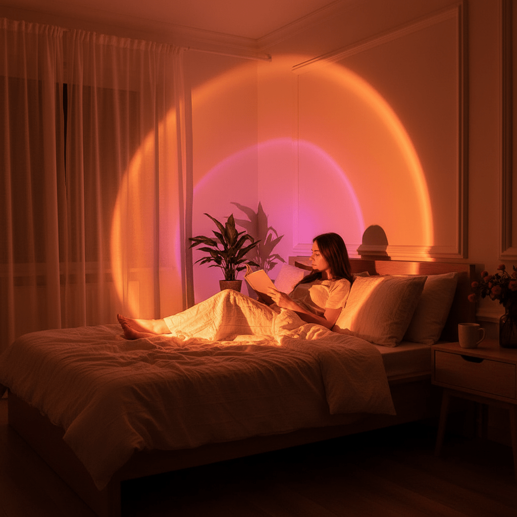 RGB Sunset Projection Lamp 16 Colors – Aurora LED Light for Bedroom Living Room Party - L&L Shop