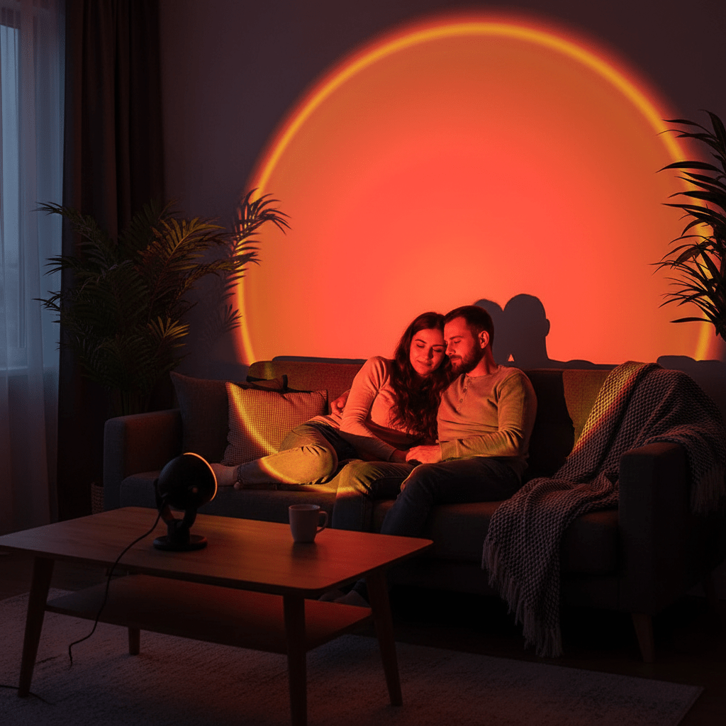 RGB Sunset Projection Lamp 16 Colors – Aurora LED Light for Bedroom Living Room Party - L&L Shop