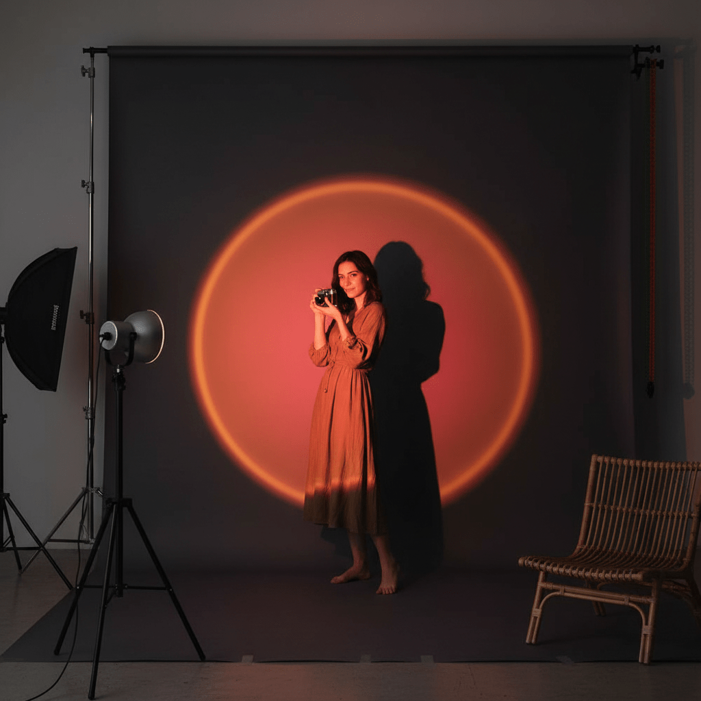 RGB Sunset Projection Lamp 16 Colors – Aurora LED Light for Bedroom Living Room Party - L&L Shop