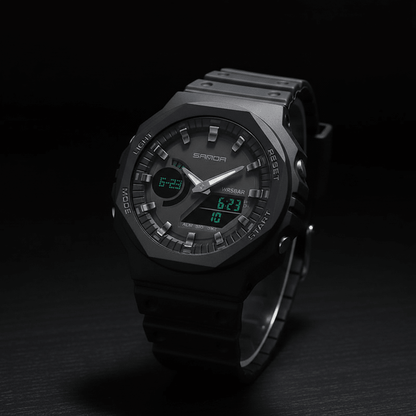 SANDA Men's Military Sport Watch – Dual Display LED Digital Quartz, Waterproof 50m, Luminous - L&L Shop