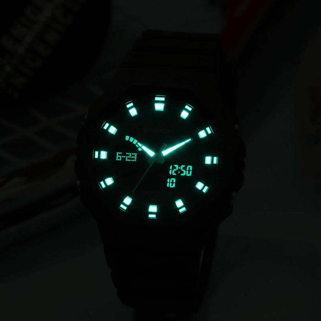 SANDA Men's Military Sport Watch – Dual Display LED Digital Quartz, Waterproof 50m, Luminous - L&L Shop