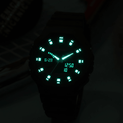 SANDA Men's Military Sport Watch – Dual Display LED Digital Quartz, Waterproof 50m, Luminous - L&L Shop